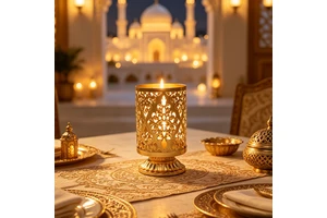 TRUST Ramadan Metal Candleholder Candlestick Holder Table Decoration Waterproof