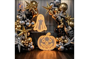 Wholesale LED RGB Marquee Letters 4ft Halloween Big Giant Letters Numbers For Party Supplies Event Decoration