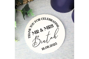 Personal Acrylic Wedding Coaster Cards Keepsake Baby Shower Guest Favor Custom Party Favors Family Name Place Cards 1 Color