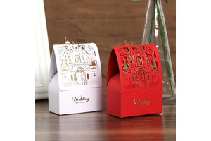 Brand New Wedding Theme Party Favors Paper Box Couple Love Party Decoration Candy Box Cake Party Supplies