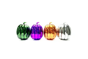 Halloween Decor Portable Blown Glass Pumpkin Flash Light LED Home Decoration Product