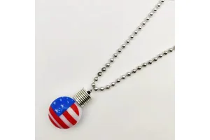 LED Light up Promotion Customized Gifts Advertising Party Favors for Kids Lights up Necklace Birthday Christmas Wholesale