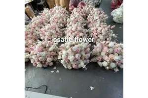 H-544 Decorative Flowers and Plants Wedding Event Table Centerpieces Artificial Silk Flower Ball Wedding Decorations Supplies