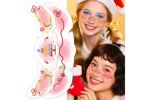 Christmas Festival Glitter Face Tattoo Body Patches Sparkle Temporary Tattoos for Women Kids Paper Material for Rave Outfits