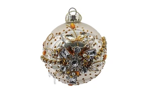 Christmas Decoration Ornament Glass Ornaments Ball Red White Christmas New Year 2021 Party Ornament 100MM