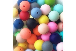 Wholesale 15mm Round Silicone Beads Food Grade Baby Teether Multicolor Loose Beaded Soft and Chewable for Pen Making