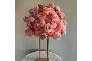 Custom Cheap Wedding Decoration Supply Floral Arrangement Centerpiece Artificial Silk Flowers Table Decor Flowers
