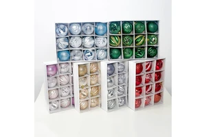 Holiday Christmas Ball Tree Ornaments Home Decor PVC 18x24cm