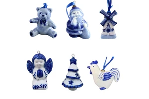 RXBW-Series Irregular Shape Windmill Bear Horse Eagle Angle Santa Claus Ceramic Christmas Ornaments Tree Decoration