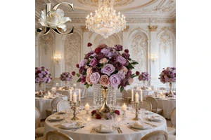 JC Handmade Silk High Quality Flower Centerpieces Soft Petal Floral Arrangement for Wedding Table