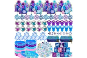 134pcs Frozen Party Favors Princess Frozen Birthday Party Supplies Goodie Bag for Girl Kids Party Favors Pinata Prizes