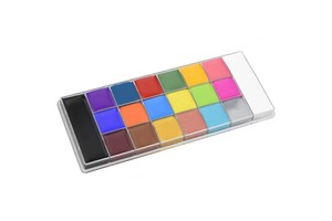 Private Label 20-Color Face Makeup Paint Palette ISO/GMP Certified for Birthday Carnival School Halloween Body Painting Supplies