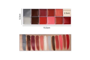 12-Color Cheek Red Face Paint Set Halloween Christmas Cosplay Body Painting Palette for Festivals