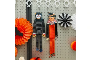 Halloween Tissue Paper Scarecrow 61CM Height Handmade Wholesale Hot Selling Indoor Party Decoration