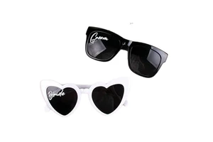 Beckon OEM Bride Groom Heart Eye Glasses for Wedding Celebration Love Letter Shape Frames for Bridal Party Wedding Decoration
