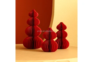 Eco-friendly Christmas tree Xmas Decorations paper ornaments with magnet Christmas ball for home decorations