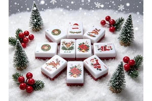 Custom Original Design Engraved Durable Luxury 160 Set Acrylic American Christmas Halloween Mahjong Tiles Festival Entertainment