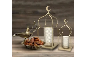 Beautiful Set for Ramadan Decor With Incense Burner and Candle Holder High on Demand Premium Metal Kit at Wholesale Price 2025