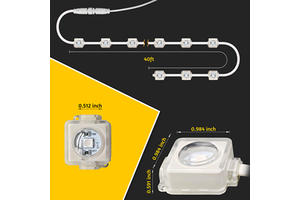 Outdoor Christmas Permanent LED Holiday Lights Music MIC Sync 18m DC24V LED Pixel Lighting ICRGB IP67 Smart Eaves Lights