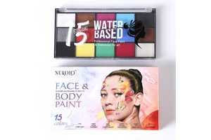 Nukolo AC-8009 15 Colors Body and Face Makeup Paint Colors Set Party Halloween Costume Face Painting Kit for Chidren Quick Dryi