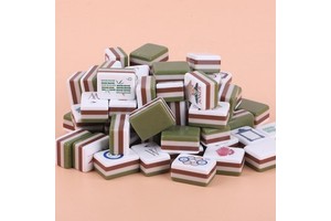 Overseas Stock Luxury Customizable American Mahjong Set 160 Tiles 4-Layer Board American Artwork Entertainment Party Game