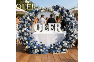 Custom Size Vintage Silk Floral Row Artificial Flowers Wedding Reception Table Centerpiece Arch Decorations for Reception