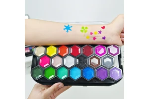 High Pigment 20 Color Body Art Paint Palette Face Painting Supplies Ideal For Halloween Cosplay