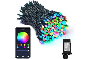 RGB Christmas String Lights, App-Control String Light With Remote Waterproof Outdoor & Indoor For Holiday Xmas Decor