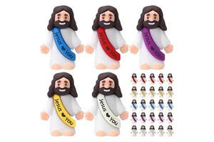 Little Jesus Figures Original Design Jesus Love You Mini Rubber Jesus Toys to Hide and Seek Religious Sunday School Party Favors