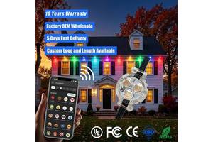30MM IP68 Permanent Outdoor Christmas Decorative Lighting 12V 24V 36V Rgbw 3 Led Point Light Source for Building Eave