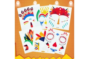 Five & Ten GMPC/Sedex/ISO/EUDR Custom Temporary Face Eye Tattoo Sticker Eyeliner Sticker Stage Performance Facial Color Sticker