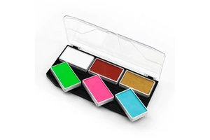Safe Festive Party Supplies Washable Kids Rainbow Water Activated Split Cake Professional Face Painting Kit Face and Body Paint