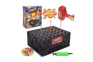 Educational Multiplayer Tabletop Plastic Toy Explosion Balloon Game-Knocking Box Adventure Party Gathering for Ages 7-14Y