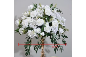 60 Cm Green Plants White Flower Balls Dining Conference Wedding Proposals Window Displays Simulated Table Artificial Plant