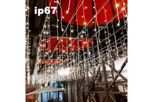 Outdoor & Indoor IP67 Waterproof LED Curtain Fairy Lights for Wedding Backdrop and Garden Decoration