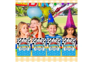 30pcs Party Dog Theme Gift Bag Candy Bag Children's Birthday Party Pearl Film Gift Bag Handbag