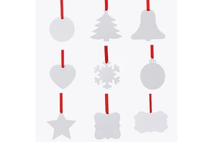 Custom Type Shape Sublimation Christmas Ornaments Aluminum Christmas Ornaments Aluminum Ornaments
