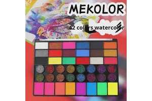 42-Color Stage Easy-To-Apply Non-toxic Halloween Paint Quick-Drying Performance Water-Soluble Facial Body Painting