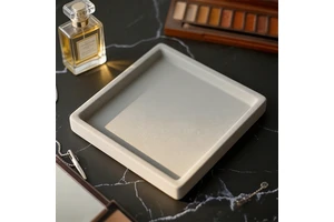 Custom Concrete Round Home Decor Organizer Tray-Eco-friendly Modern Design For Ramadan & Wedding Occasions
