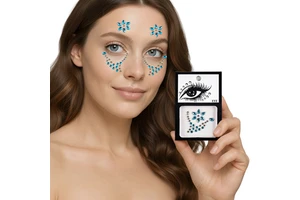 Rhinestone Festival Eyeliner Face Bindi Decorations Jewels Body Glitter Crystal Sticker for Women Kids Halloween Prank Makeup