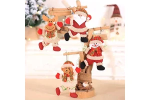 2023 Happy New Year Christmas Ornaments DIY Xmas Gift Santa Claus Snowman Tree Pendant Doll Hang Decorations for Home