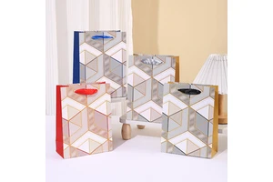 Luxury White Cardboard Gift Bags Soft Cotton Rope Handles Custom Printed Wedding Party Favors Elegant Event Packaging
