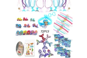 Mermaid Theme Party Favors Kids Pinata Filler Wedding Gifts Bracelet Ring Halloween Christmas New Year Toys Birthday Goodies PVC