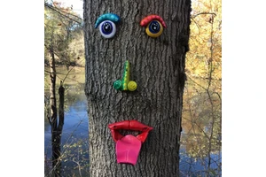WBG Customized Colorful Sturdy Funny Outdoor Garden Tree Faces Decor for Outdoor & Garden Decoration