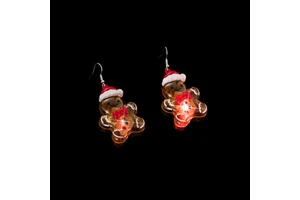 LED Pumpkin Lantern Ghost Festival Earrings Funny Elves Halloween Christmas Celebration for Nightclub Promotional Party Supplies