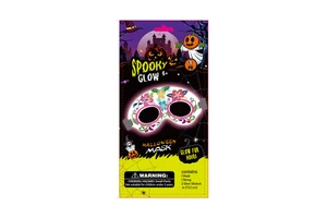 Colorful Halloween Neon Glow In The Dark Masks Plastic Party Decorations And Child Gifts