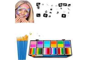 High Quality 12-Color Rainbow Natural Plant Face Paint Kit CE Certified Direct Factory Supply for Teens Body Painting