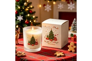 Home Decor Holiday Party Christmas Candles Gift Personalized Glass Modern Scented For Indoor Gifts Customizable Soy Wax