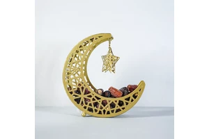 Ramadan Kareem Moon Metal Durable Hot Selling Snack Candy Tray Guest Table Home Ornament Muslim Islam Festival Eid Supplies
