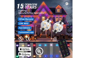 12V 24V Wifi Permanent Outdoor Aluminum Track Point Lights House 100ft 200ft Smart Rgbic IP68 Waterproof Eaves Christmas